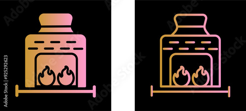 Coal Furnace Vector Icon