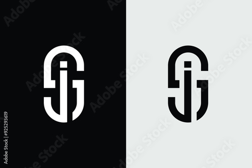 abstract initial letter S si finance logo in black and white template. icons for business, Letter S SI finance Vector Logo Premium