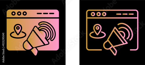 Location Web Advertising Vector Icon