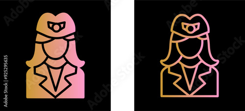 Flight Attendant Vector Icon