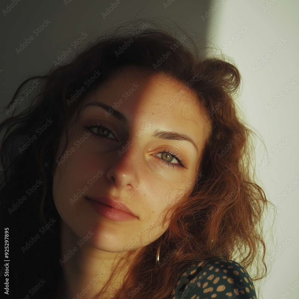 Naklejka premium Professionelles Porträt einer jungen Frau mit natürlichem Look. Perfekt für LinkedIn, Facebook oder andere soziale Medien