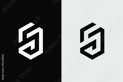 abstract initial letter S logo in black and white template. icons for business, Letter S Vector Logo Premium