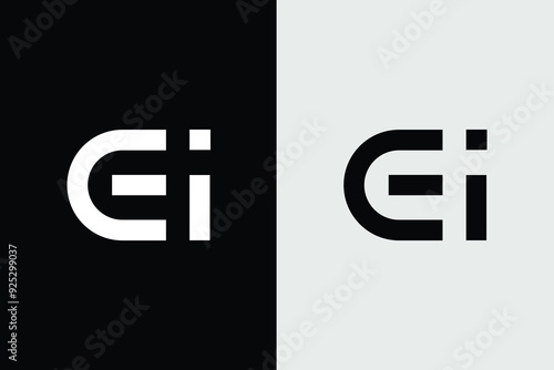 Universal elegant vector emblem Premium business logotype letter E initials logo design, initial letter E Usable for Business
