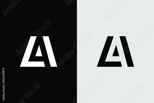 Unique modern geometric creative Abstract letter A negative space logotype. Modern logo idea sign, 