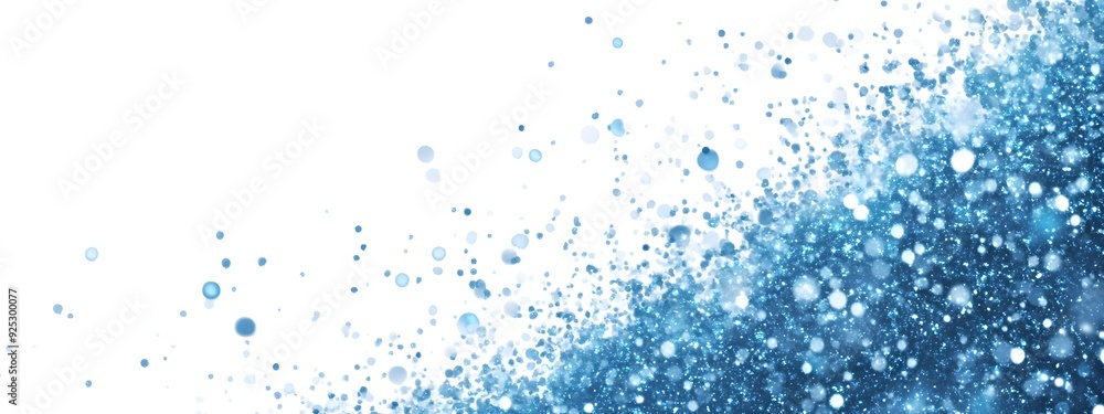 Abstract blue watercolor background with snowflakes and glitter, a Christmas wallpaper design with copy space for text. Abstract blue watercolor background with snowflakes and glitter, a Christmas wallpaper design with copy space for text.