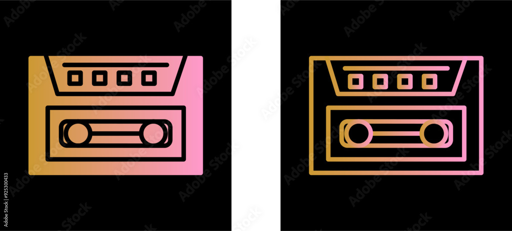 Cassette Vector Icon Cassette Vector Icon