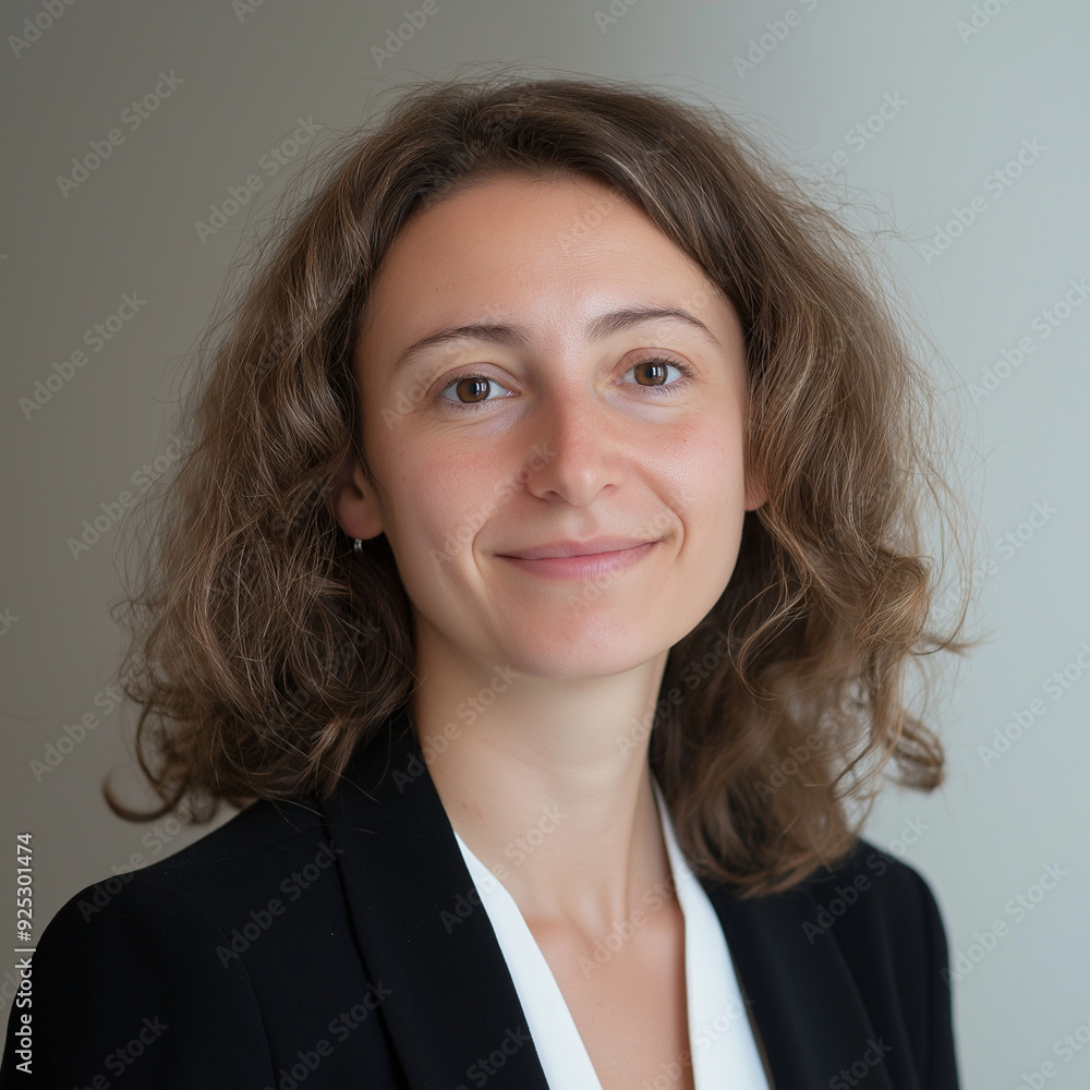 Fototapeta premium Professionelles Porträt einer jungen Frau mit natürlichem Look. Perfekt für LinkedIn, Facebook oder andere soziale Medien