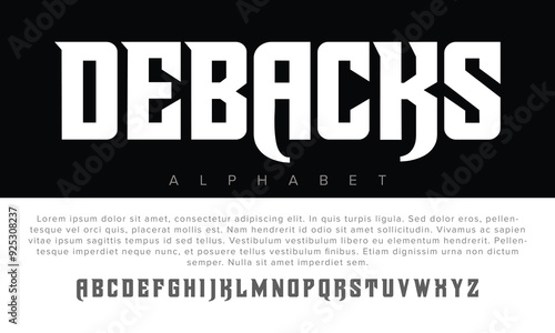 Luxury Dbacks alphabet letters font for logo