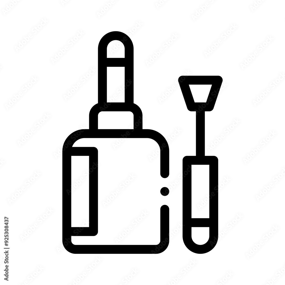 nail polish line icon nail polish line icon
