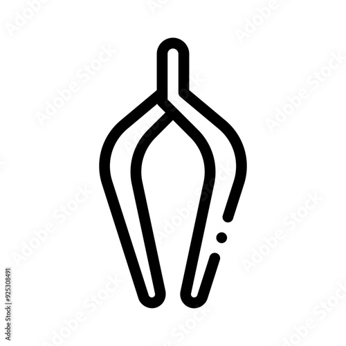 tweezers line icon