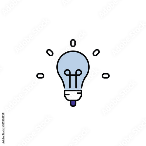 Ideas icon design with white background stock illustration