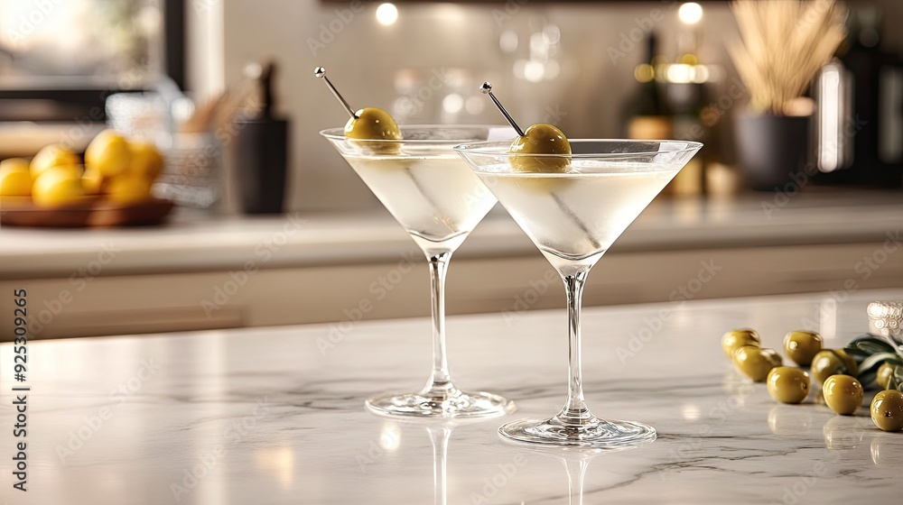 Create 5 prompts for stock photos related to Two martinis in martini glasses on a counter with 100-200 characters and ending with Create 5 prompts for stock photos related to Two martinis in martini glasses on a counter with 100-200 characters and ending with