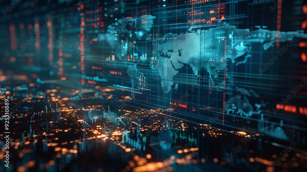 Digital World: Global Network Data Visualization Digital World: Global Network Data Visualization