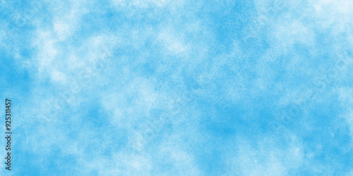 cloudy and stained Sky blue shades watercolor background, Abstract hand paint random staind blue sky, The summer is colorful clearing day Good weather with natural clouds.