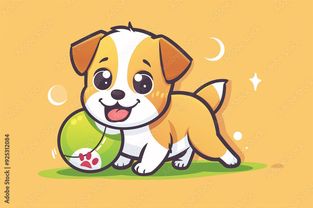 Cute Puppy Playing with Ball Cute Puppy Playing with Ball