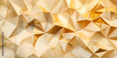 Abstrakt geometrische Polygon Formen Gold Farbverlauf Hintergrund Motiv photo