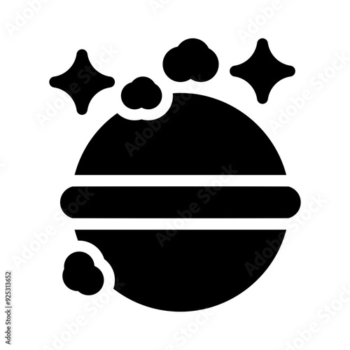 bath bomb glyph icon photo