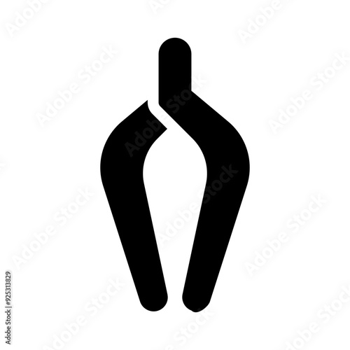 tweezers glyph icon