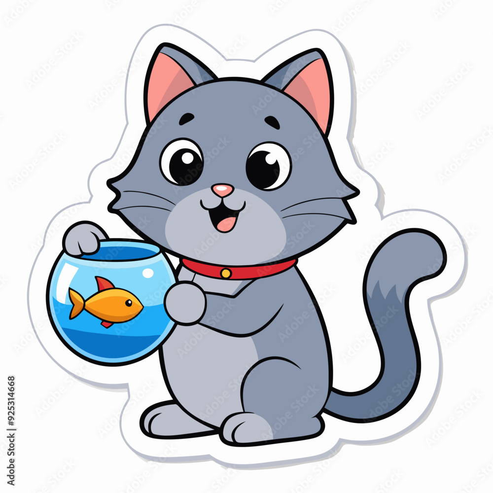 Create a sticker design of cat art vector illustrator Create a sticker design of cat art vector illustrator