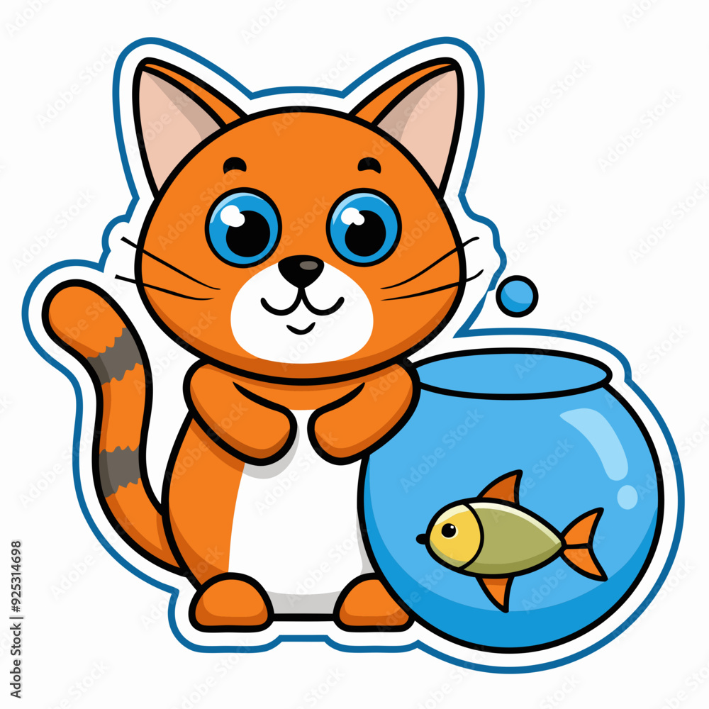 Create a sticker design of cat art vector illustrator Create a sticker design of cat art vector illustrator