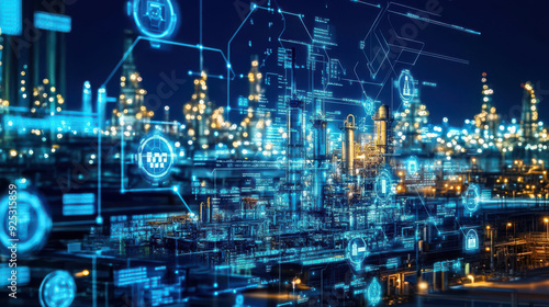 Wallpaper Mural Robust cybersecurity measures in an oil refinery's control system Torontodigital.ca