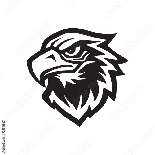 Eagle head.vector illustration on white background