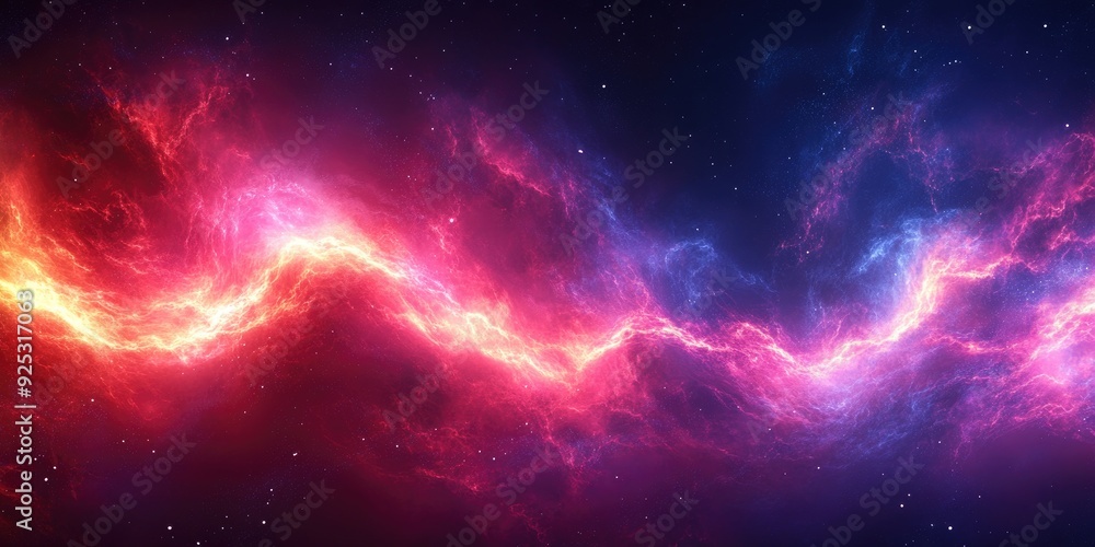 Abstract Cosmic Nebula with Red and Blue Hues Abstract Cosmic Nebula with Red and Blue Hues