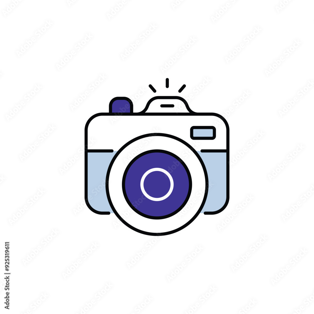 Camera icon design with white background stock illustration Camera icon design with white background stock illustration