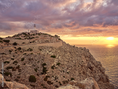 Sunset view at Cape Formentor Lighthouse, Mallorca photo