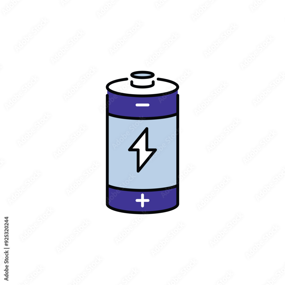 Battery icon design with white background stock illustration Battery icon design with white background stock illustration