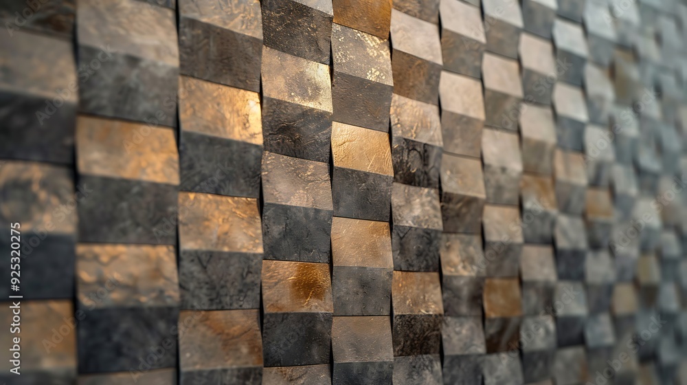 Decorative wall covering in a house business or hotel