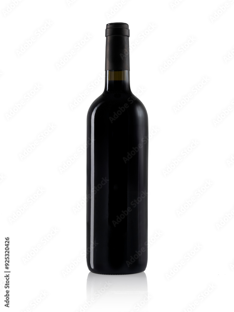 Dark wine bottle on a clean, isolated background Dark wine bottle on a clean, isolated background