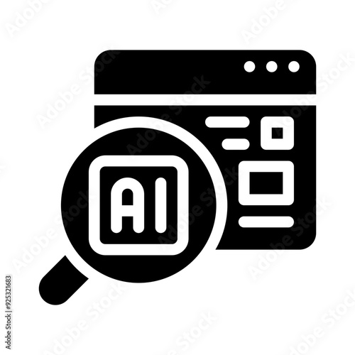 Research glyph icon