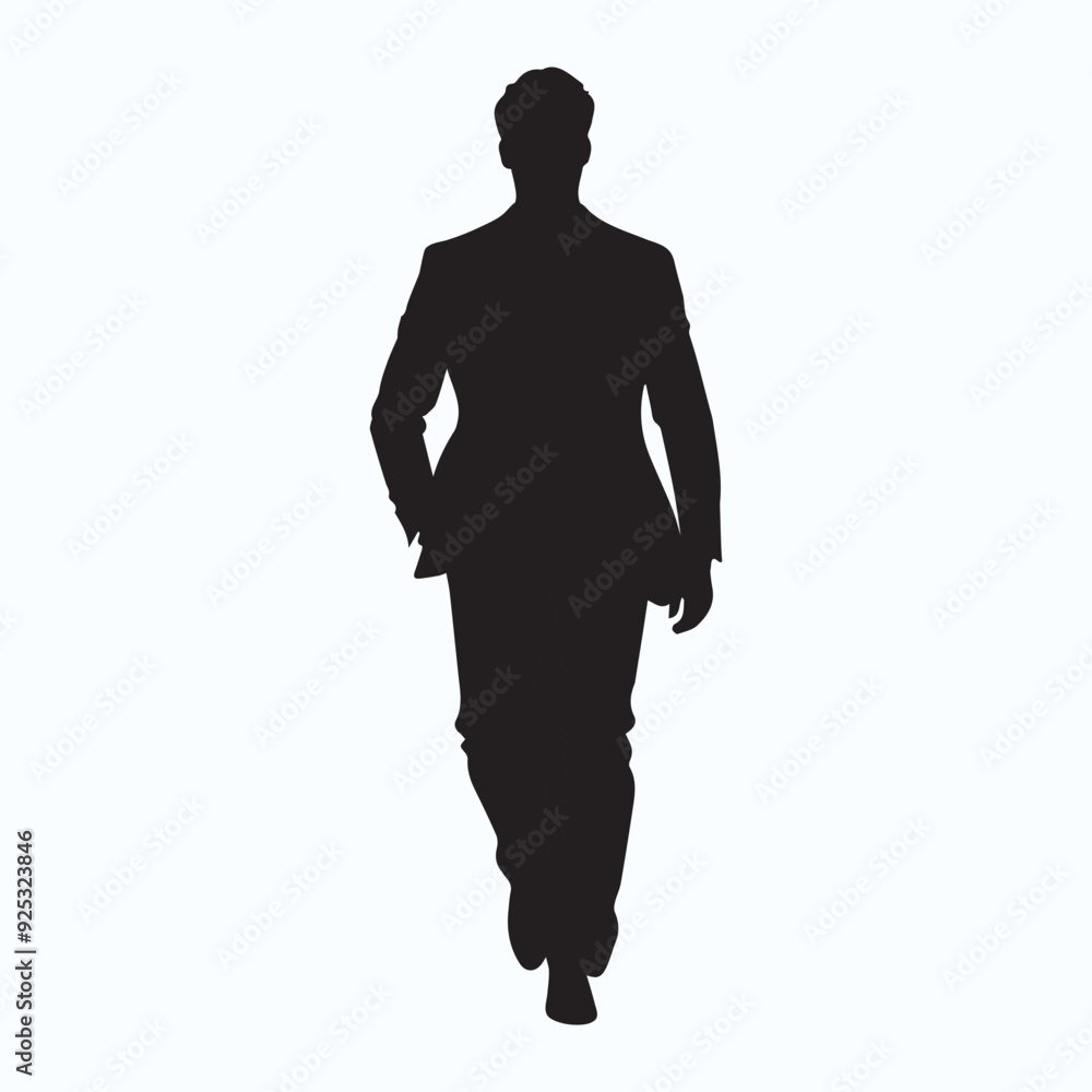 Fototapeta premium man Black silhouette