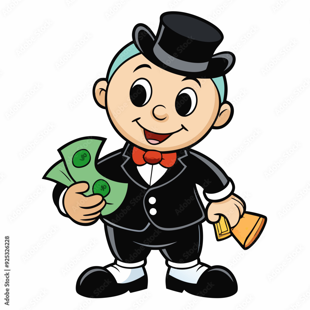 BABYBOY character, estilo Mr monopoly art vector illustration BABYBOY character, estilo Mr monopoly art vector illustration