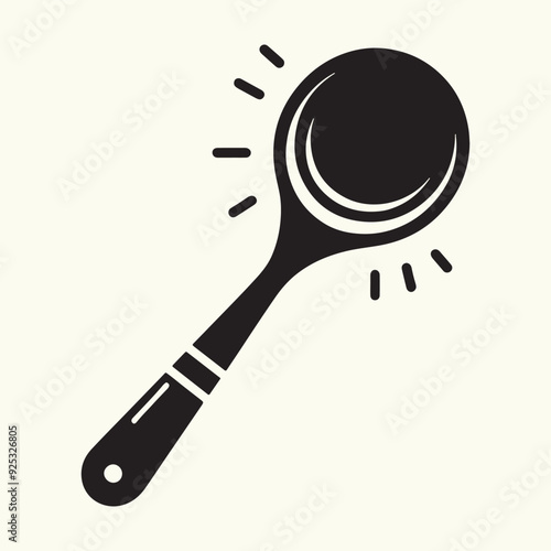 Wooden Spoon Silhouette Vector Illustration