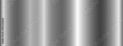 Metallic polished glossy abstract background. Silver gradient. The texture of a smooth metal surface. Vector EPS 10.
