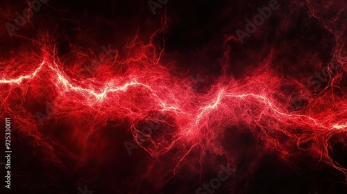electric texture. red lightning on dark sky background. Thunderbolt Background	