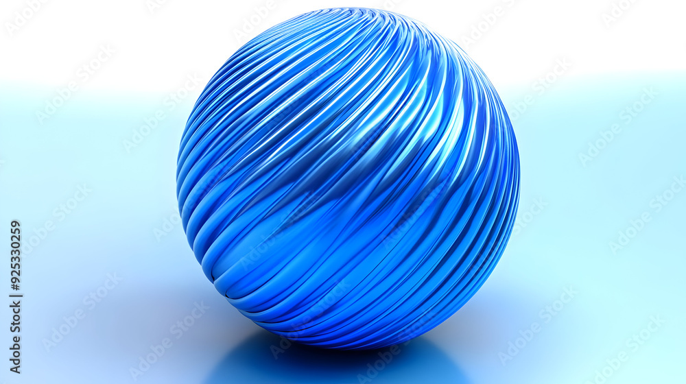 A shiny blue sphere with swirling patterns, set against a light background. A shiny blue sphere with swirling patterns, set against a light background.