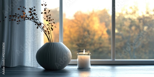 Contemporary Home Interior - Autumn Scene