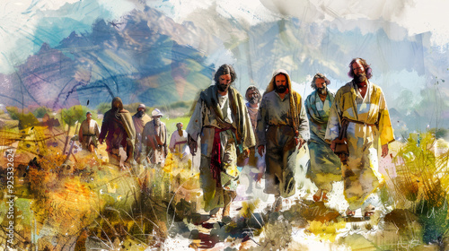 Disciples walking together