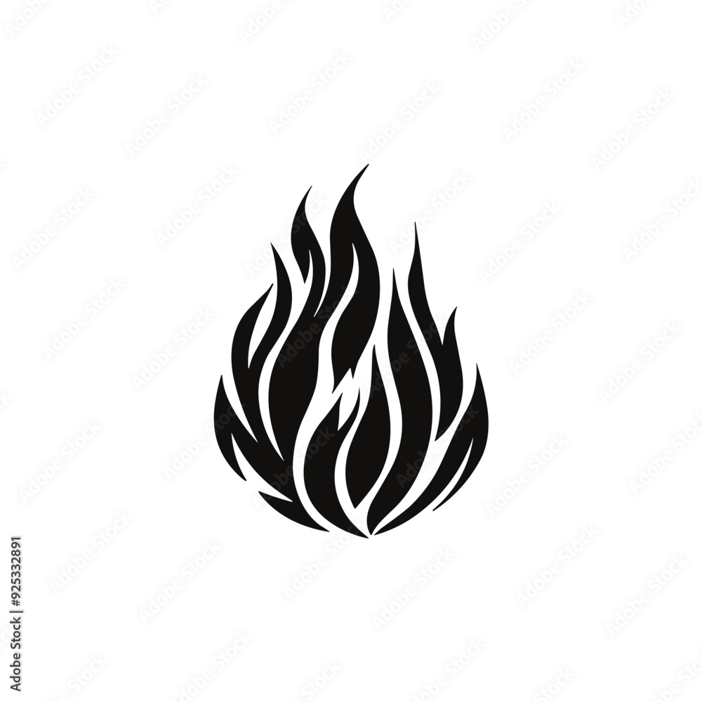 Simple and minimalist fire logo
