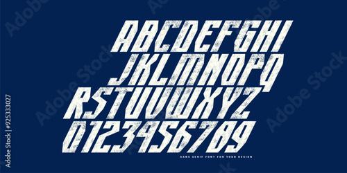 Italic sans serif font in sport style