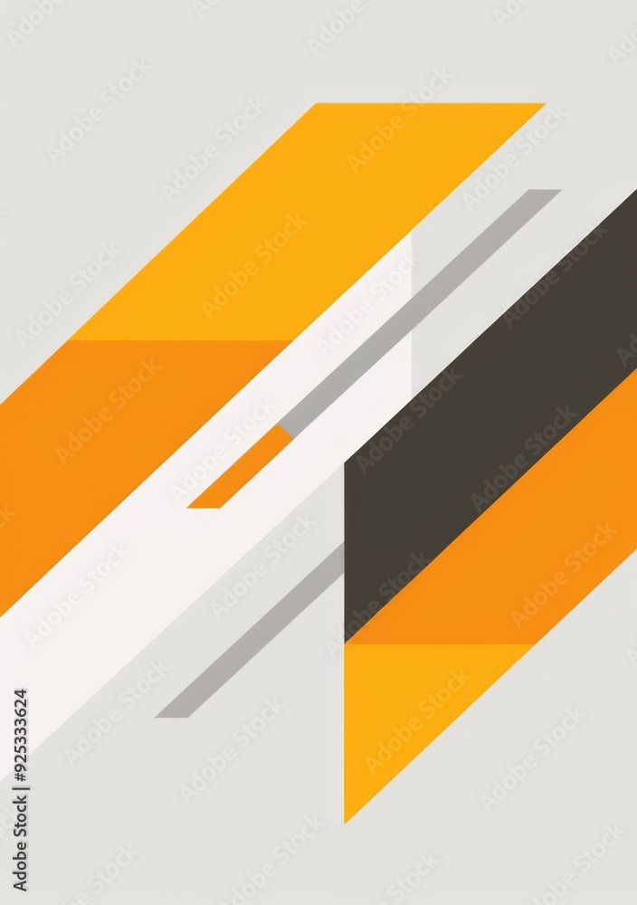 Modern Geometric Logo with Orange and White Arrow on Grey Background Modern Geometric Logo with Orange and White Arrow on Grey Background