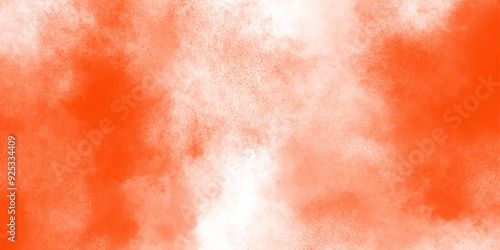 Abstract background with cloud smoke.  orange pastel painted wall. abstract watercooler painting textured design on white background. Orange watercolor background for your design,