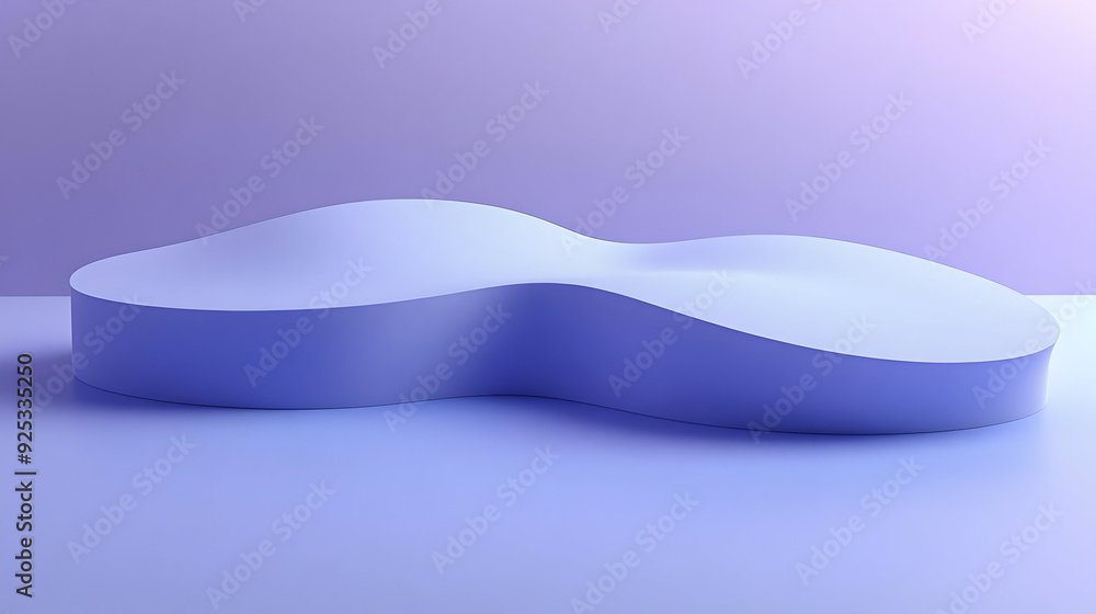 A smooth, abstract purple shape on a softly colored background. A smooth, abstract purple shape on a softly colored background.