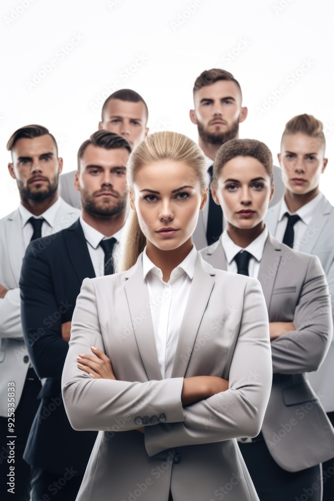Business professionals ready for a team meeting. Business professionals ready for a team meeting.