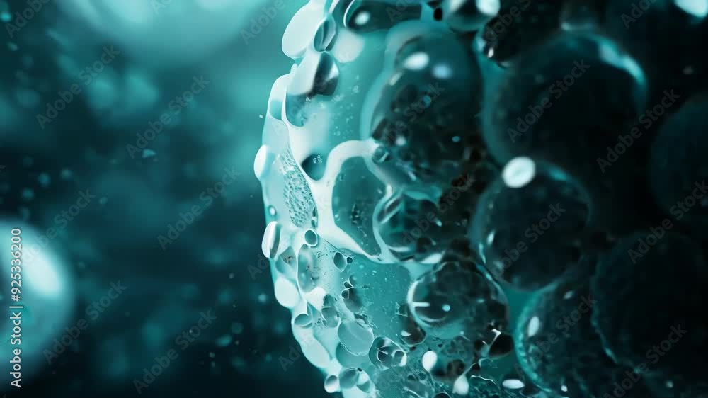 Microscopic View of Cells in Liquid Medium Representing Science and Research Microscopic View of Cells in Liquid Medium Representing Science and Research