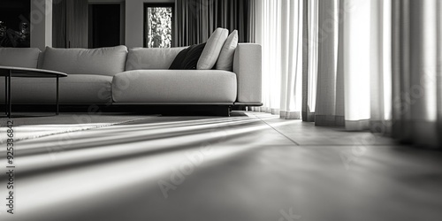 Luxurious Living Room with Large Couch