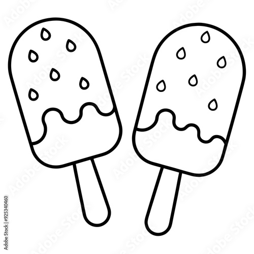 Paletas black vector illustration